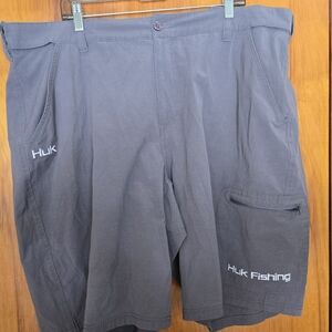 HUK Next Level Performance Fishing  Men's Cargo Shorts XXXL Khaki Navy Gray Tan